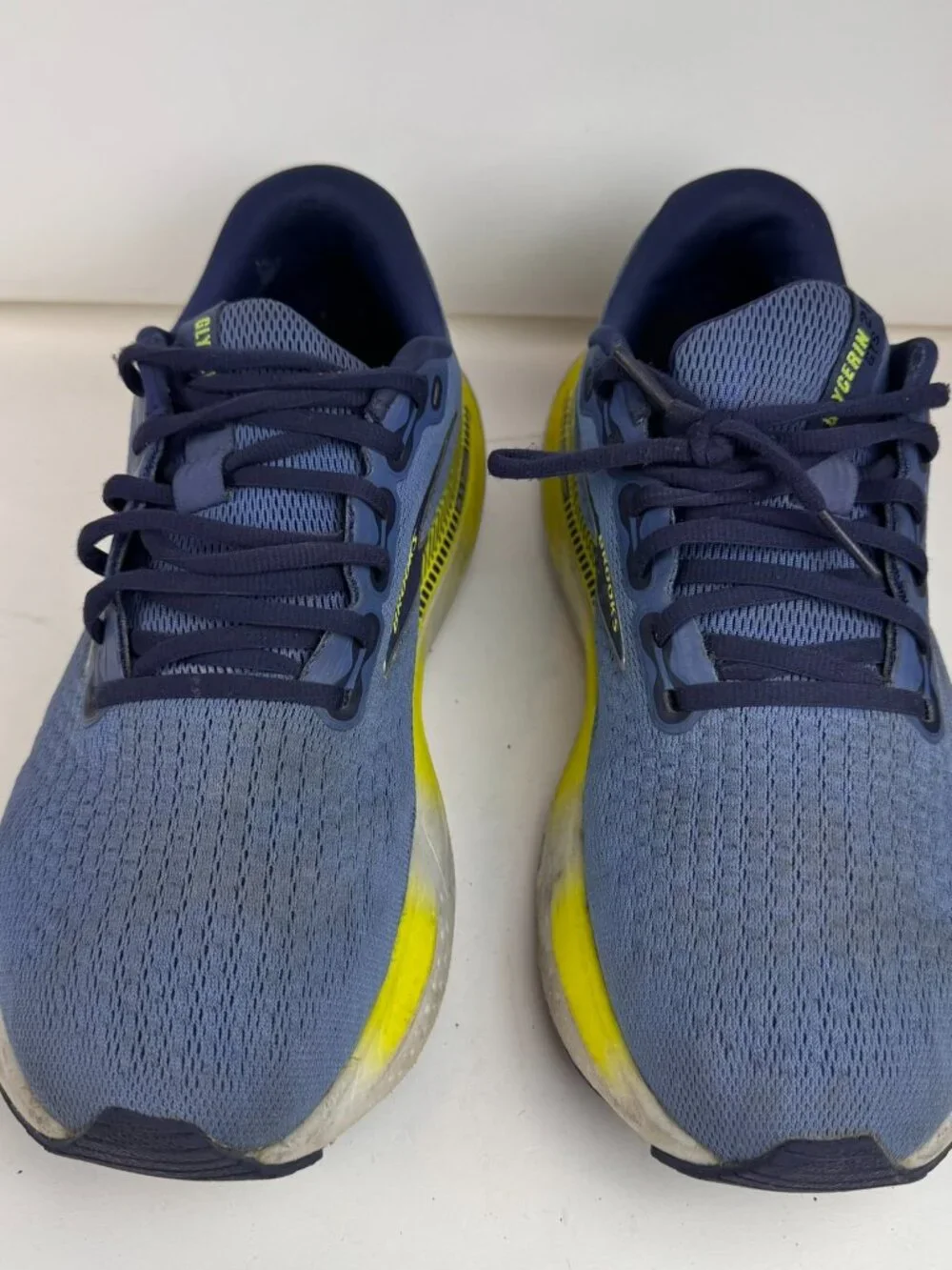 Brooks Glycerin GTS 21 Men's Running Shoes Blue Yellow Size 10 Medium Damage